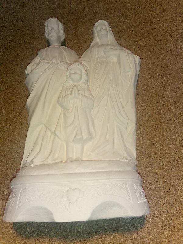 Keramik Maria und Josef mit Kind, Heilige Familie