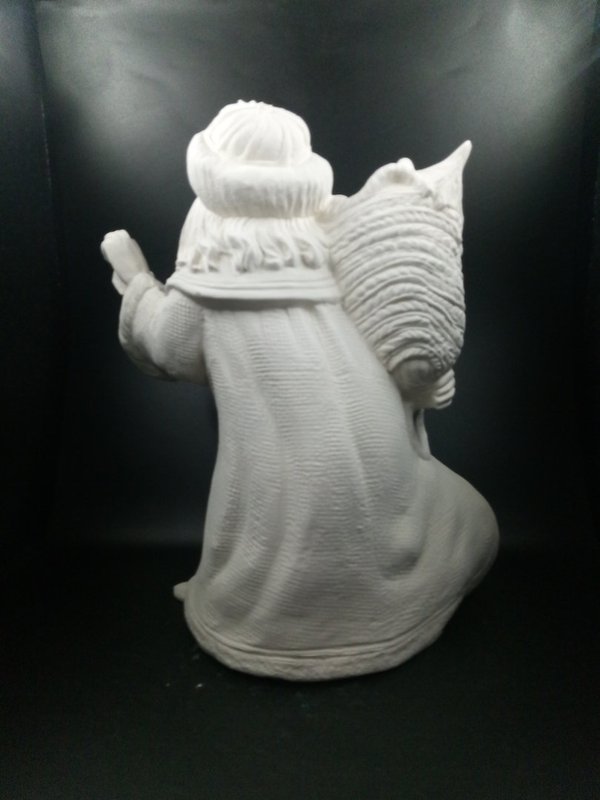 Keramik - Weihnachtsmann mit Laterne - groß