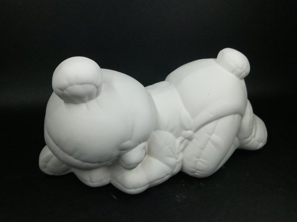 Porzellan - Teddybär mit Windel - schlafend