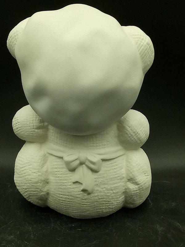 Keramik - Teddybär mit Häubchen und Schürze