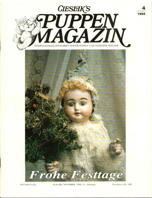 Cieslik's Puppen Magazin Ausgabe November 1992 - 6. Jahrgang